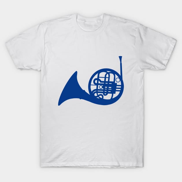 The Blue French Horn T-Shirt by senaeksi